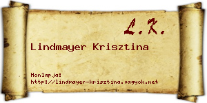 Lindmayer Krisztina névjegykártya