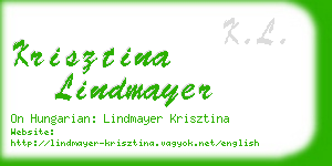 krisztina lindmayer business card